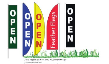 Custom Printed Flags with posts installs or delivered